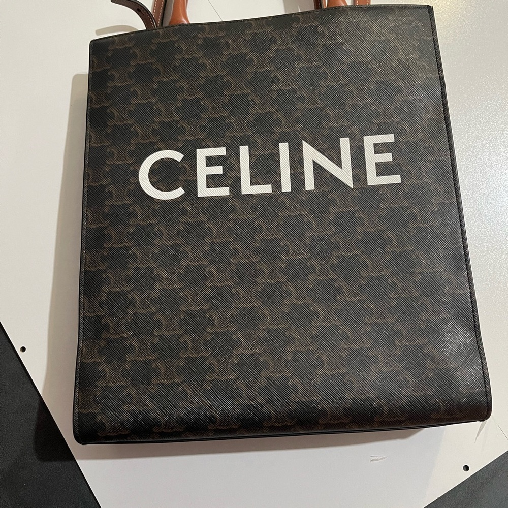 Celine Black and Brown Monogram Tote